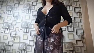 Hot Asian Girl Plays With Natural Big Tits For Lover!