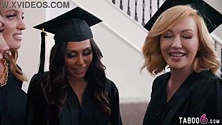 Milfs Turn Graduation Party into Reverse Gangbang