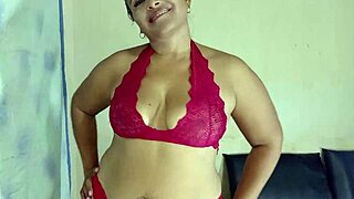 Curvy BBW in lingerie gives full blowjob and ass play to her boyfriend