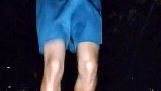 i explore the park with my brunette teacher