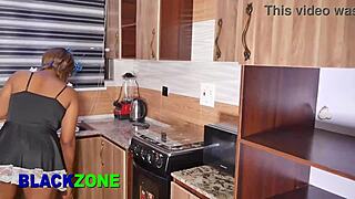 Stepmom and Stepson Engage in Intense Kitchen Encounter