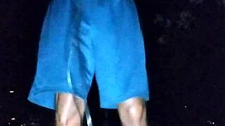 i explore the park with my brunette teacher