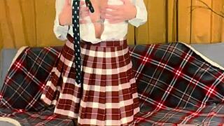 busty teacher dominating with her strapon!