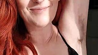 Milf Slut Reveals Puffy Pussy Under Skirt in Solo Fetish