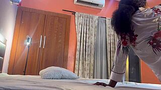 Secret camera catches Nollywood actress in hot threesome