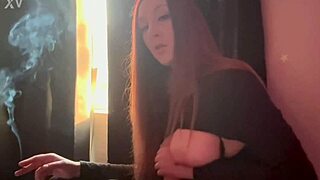 Artemisia Love Shows Big Boobs Smoking!