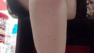 stepsister showing dirty feet and panties in store?