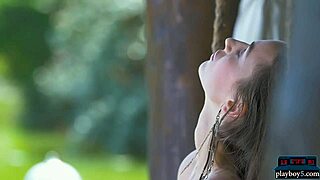 Gloria Sol enjoys a relaxing outdoor striptease