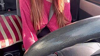 Italian Milf Artemisia Love Flashes Big Tits While Driving in Public