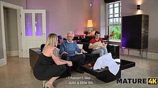 April Velvet's Amazing Tits Milk Neighbour's Big Cock While Husband Sits Next Door