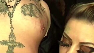 Blonde in lingerie handles big black cock with handjob in interracial scene from Panthera S3. Monster cock action!