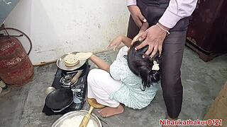 Indian Desi Stepmom Banged Hard in Kitchen Scene