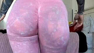 Milf Melody Radford Sheer Gym Leggings Close-Up