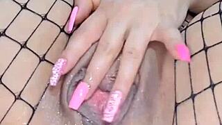 Latina milf intensely fucks huge ass with dildo