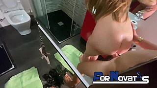 Blonde Student Fucks In Hotel Bathroom Barcelona