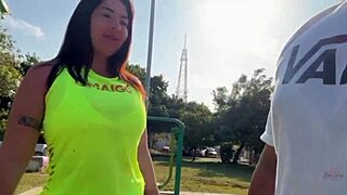 Hot latina craves outdoor car fuck