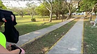 Hot latina craves outdoor car fuck