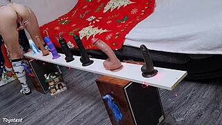 Petite 18+ Stepsister Tests Dildos in Rough Anal and Double Penetration Challenge.