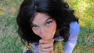 Mature Influencer Separated from Husband in Woods