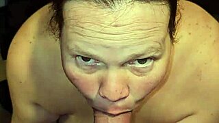 Milf with big tits gets pissed in her mouth