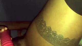 Ebony milf strips and deepthroats intensely