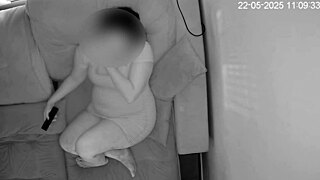 Caught my chubby wife masturbating to porn. I watched her finish while waiting to join.