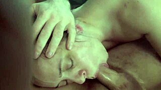 Damn! Stepsister takes my cock deep and gets cum on her face