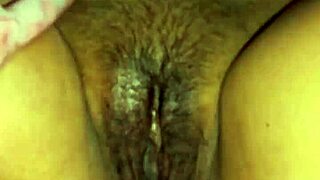 feeling that hot cum dripping on my latina milf pussy up close