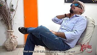 Wow, Hot Milf Jerks Monster Cock into Glass on Park Bench!