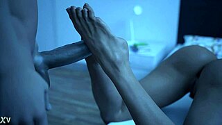 Hot Milf Delivers Footjob and Gets Fucked Softly