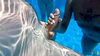 Wild Orgy Erupts in Swimming Pool with Busty Brits.