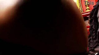 brunette with fake boobs gets shaved pussy fucked