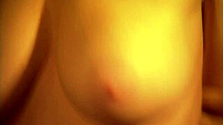 brunette with big tits rides huge cock for a messy facial