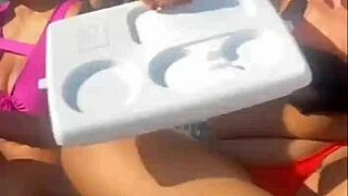 Alone on Beach, Milf Flashes Freely Without Husband Knowing for Wild Fun!