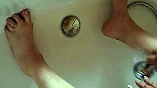 Wanna see dirty feet getting cleaned in the bathtub?