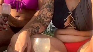 Alone on Beach, Milf Flashes Freely Without Husband Knowing for Wild Fun!