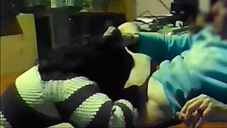 i'm horny brunette milf fingering sinn sage's wet pussy on sofa, making her cum.