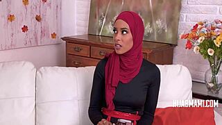 Hijab Housewife Interacts Shyly with David Lee in Arab Setting