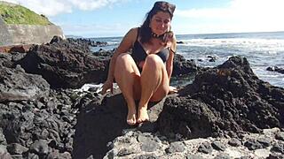 wife bouncing on cock reverse cowgirl slow motion wet pussy.