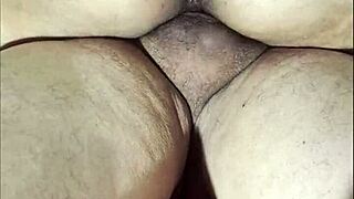 Mature woman discusses infidelities with husband during intimacy.