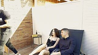 Threesome: Mary Rock Has Sex With Boyfriend And Waiter?