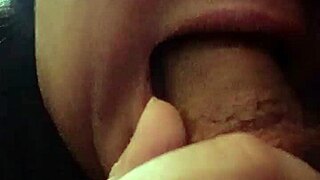 She says, 'Sloppy blowjob on big black cock with mask.'