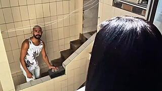 Neighbor spied on me through the window, I took advantage and asked for help.