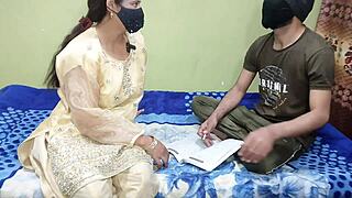 Hot Indian student in dorm roleplays with tharki teacher for doggystyle fucking and clear Hindi dirty talk