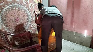 Brunette Step-Mother Asks Step-Son for Freehand Massage on Wet Tight Pussy