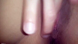 Horny wife milf intensely fingers her wet cunt