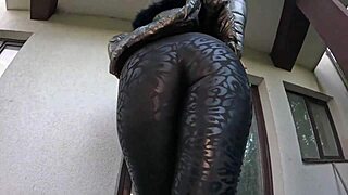 A lot of cum on my jacket from the gardener's blowjob