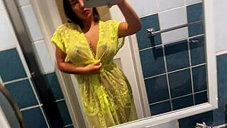 Hot Milf Leyne Rodriguez Masturbates Wildly in Tight Lingerie.