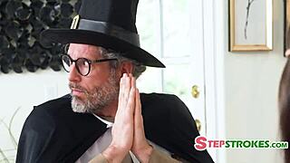 Family thanksgiving orgasm