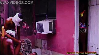 Can Slim Saida Handle Two Massive Cocks in Ghetto? Watch Her Ride Hard!